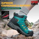 Waterproof Women's Blue Hiking Sneakers, Size 8