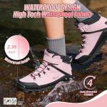 Kids Waterproof Pink Hiking Boots for Adventure