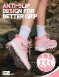 R CORD Kids Hiking Boots - Pink, Non-Slip