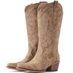 Women's Western Cowboy Boots with Chunky Heel
