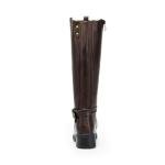 DREAM PAIRS Women's Buckle Knee High Boots, Brown