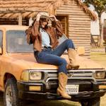 Women's Western Cowboy Boots with Chunky Heel