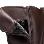 DREAM PAIRS Women's Buckle Knee High Boots, Brown