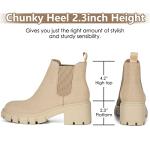 Athlefit Women's Chunky Heel Chelsea Boots Size 7
