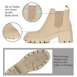Athlefit Women's Chunky Heel Chelsea Boots Size 7