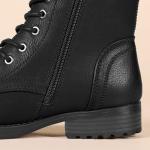 Amazon Essentials Women's Black Lace-Up Combat Boots