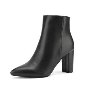 DREAM PAIRS Women's Chunky Heel Black Ankle Booties