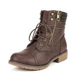DREAM PAIRS Women's Lace-Up Ankle Combat Boots