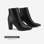 DREAM PAIRS Women's Chunky Heel Black Ankle Booties