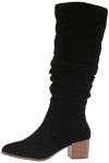 Amazon Essentials Women's Black Tall Block Heel Boots