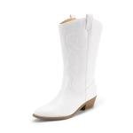 DREAM PAIRS Women's Mid Calf Cowboy Boots