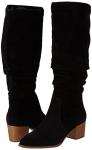 Amazon Essentials Women's Black Tall Block Heel Boots