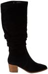 Amazon Essentials Women's Black Tall Block Heel Boots