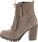 Soda Women's Malia Cream Combat Boot Size 10