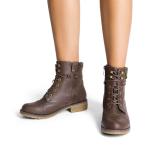 DREAM PAIRS Women's Lace-Up Ankle Combat Boots