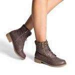 DREAM PAIRS Women's Lace-Up Ankle Combat Boots