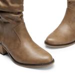 DREAM PAIRS Women's Cowboy Ankle Boots, Mocha
