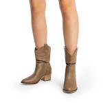 DREAM PAIRS Women's Cowboy Ankle Boots, Mocha