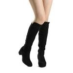 DREAM PAIRS Women's Stretchy Knee High Boots - Black