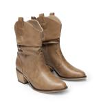 DREAM PAIRS Women's Cowboy Ankle Boots, Mocha