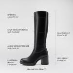 DREAM PAIRS Women's Chunky Knee High Platform Boots