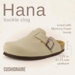 CUSHIONAIRE Hana Slip-On Clog with Memory Foam