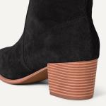 Amazon Essentials Women's Black Tall Block Heel Boots