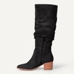 Amazon Essentials Women's Black Tall Block Heel Boots