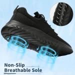 Women's Lightweight Slip-On Athletic Sneakers - Black