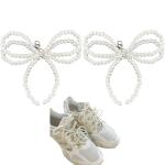 Pearl Bow Shoe Charms for Sneakers - White
