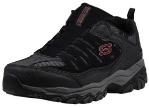 Skechers Afterburn Men’s Slipper, Black/Dark Grey