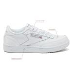 Reebok Club C Sneakers in White/Sheer Grey