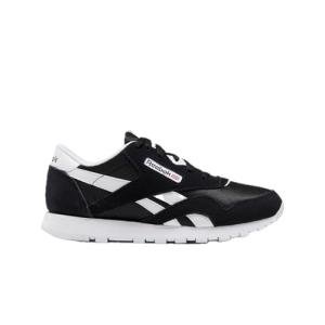 Reebok Boys' Classic Nylon Sneakers, Black/White