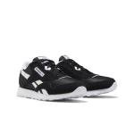 Reebok Boys' Classic Nylon Sneakers, Black/White
