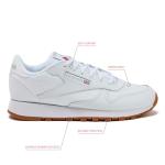 Reebok Classic Leather Sneakers for Boys - White/Gum