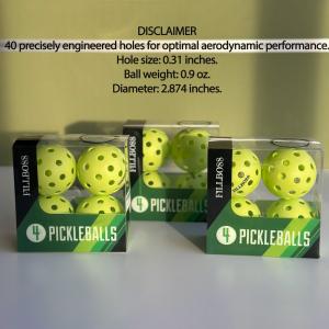 Premium Outdoor Pickleball Balls - Set of 4
