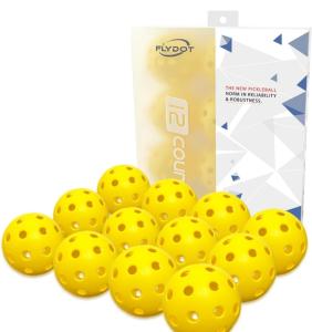 Asbocer USAPA Approved 12-Pack Outdoor Pickleballs