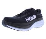 HOKA Bondi 8 Men's Black/White Sneakers, Size 9.5