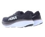 HOKA Bondi 8 Men's Black/White Sneakers, Size 9.5