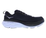 HOKA Bondi 8 Men's Black/White Sneakers, Size 9.5