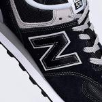 New Balance 574 Men’s Black Sneakers, Size 44.5