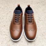 Bruno Marc Men's MaxFlex Brown Dress Sneakers, Size 9