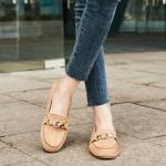 Beige Slip-On Ballerina Flats for Women