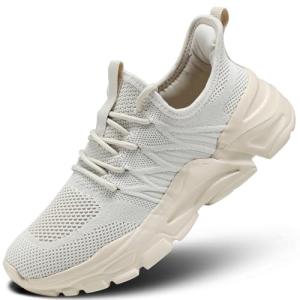 Beige Women's Breathable Walking Athletic Sneakers