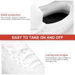 Abboos Women's Lightweight White Memory Foam Sneakers