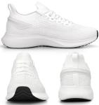 Abboos Women's Lightweight White Memory Foam Sneakers