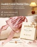 YANIBEST Silk Sleep Cap for Curly Hair, Blush
