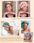 YANIBEST Silk Sleep Cap for Curly Hair, Blush