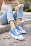 Fashionable Blue Women's Canvas Tennis Sneakers