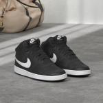 Nike Court Vision Mid Sneakers in Black/White